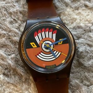 1986 Swatch Watch Ruffled Feathers